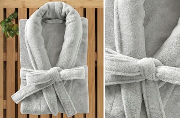 Халат Cotonna XXXL 3XL Greno Frotex, пепельно-серый