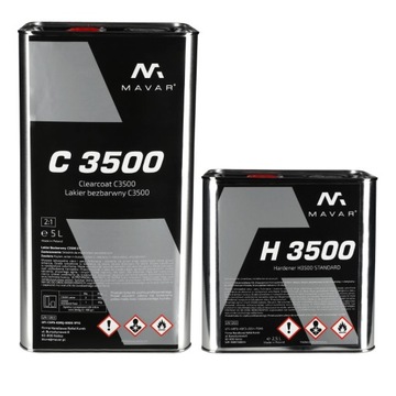 Lakier bezbarwny MAVAR C3500 z utwardzaczem Standard 7,5L