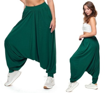 Spodnie alladynki haremki, szarawary, L/XL