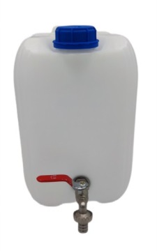 Канистра для воды 10 л с соединением красная