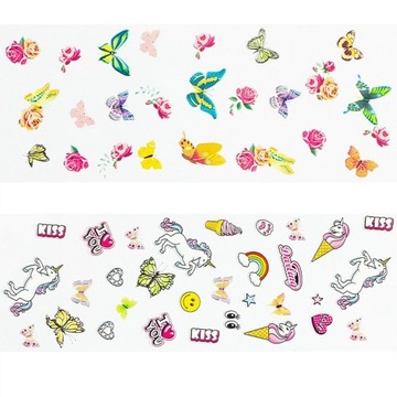 10 x ТРАНСФЕРНАЯ ФОЛЬГА ДЛЯ УКРАШЕНИЯ НОГТЕЙ НАБОР «ГИБРИДНЫЕ БАБОЧКИ ЦВЕТЫ» 04