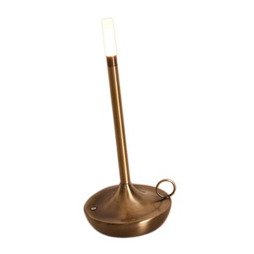 Kreatywna lampka na biurko LED z ładowaniem USB Lampa stołowa Lampka nocna Możliwość przyciemniania Brąz