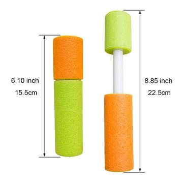 PISTOLETY NA WODĘ PIANY 15.5CM MINI PISTOLETY NA WODĘ DO PLAŻA BASENIE 6SZT