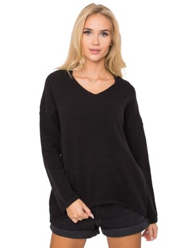 WYGODNY SWETER DAMSKI dekolt w serek