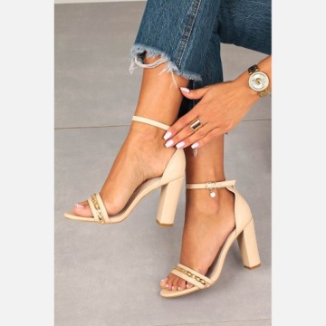 ЭЛЕГАНТНЫЕ ПРОЧНЫЕ ЖЕНСКИЕ САНДАЛИИ НА КАБЛУКЕ-ШПИЛЬКЕ