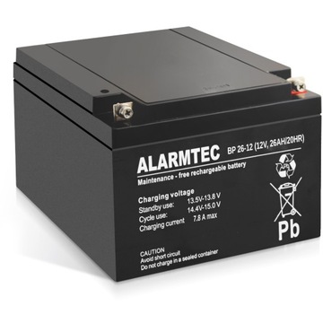 Akumulator 12V 26Ah AGM Alarmtec BP26-12