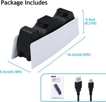 Зарядная станция Mcbazel Dual USB для контроллера PS5 DualSense