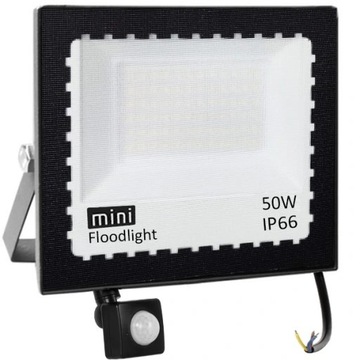 HALOGEN LED 50W NAŚWIETLACZ SLIM CZUJNIK RUCHU ZEWNĘTRZNY DO MAGAZYNU