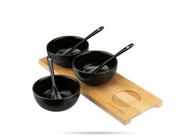 Набор из 3 черных мисок KONIGHOFFER объемом 160 мл.