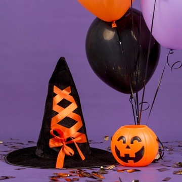 TOREBKA HALLOWEEN WIADERKO POJEMNIK NA CUKIERKI WOREK DYNIA TORBA DEKORACJA