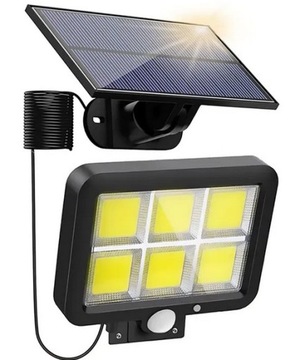 LAMPA SOLARNA Z CZUJNIKIEM RUCH I ZMIERZCHU 120 LED