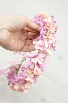 Венок для причастия, дикая сирень, РОЗОВОЕ украшение для причастия