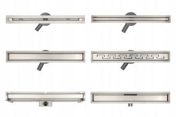 Настенный линейный трап 80 см, матовая сталь