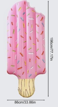 МАТРАС ДЛЯ ПЛАВАНИЯ, НАДУВАННЫЙ ПЛЯЖ WATER ICE, ДЛЯ БОЛЬШОГО БАССЕЙНА 196 Х 86 СМ