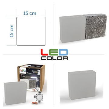 14x светящаяся светодиодная брусчатка Rocdeco 15x15 BZ
