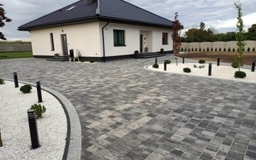 KOSTKA BRUKOWA MODERN MELANŻ KOLORÓW COLORMIX BRUKSA LUNA,MALIBU,KARMEL HIT