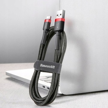 Кабель Baseus Cafule, USB-A - USB-C 2A, 2M, QC3.0