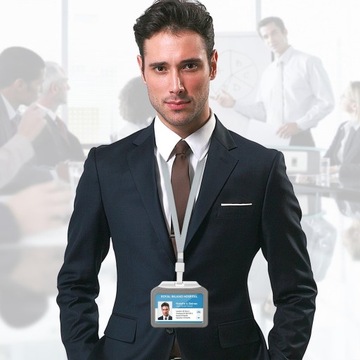 4x ID BADDER С ЛЕНТОЙ, ПОВОДОК, ДЕРЖАТЕЛЬ, ДВУХСТОРОННИЙ ДЛЯ КАРТОЧКИ, ГОРИЗОНТАЛЬНЫЙ 6063