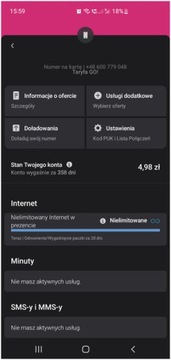 Интернет по карте T-MOBILE без лимита ГБ / 28 дней