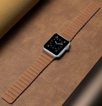 КОЖАНЫЙ РЕМЕШОК HERMS ДЛЯ Apple WATCH 42 44 45 49 ММ КОРИЧНЕВЫЙ