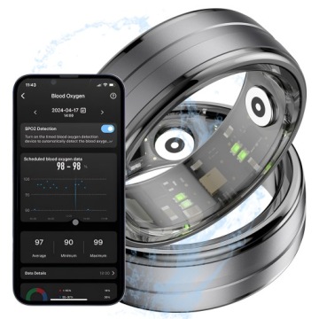 SmartRing Colmi R06 18.9mm BT5.0 Puls Sleep Sport Černý