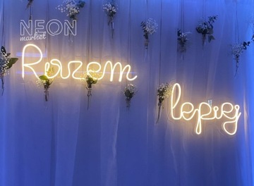 Razem Lepiej napis LEDOWY LED Neon LEDON