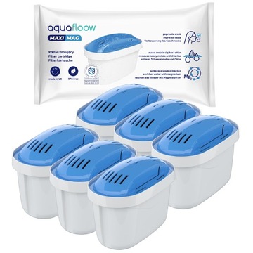 6x filtr Aquafloow z magnezem do dzbanek Dafi zamiennik wkłady do Brita