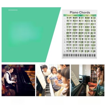Аккорды для фортепиано для детей, настенная диаграмма, весы, клавиатура