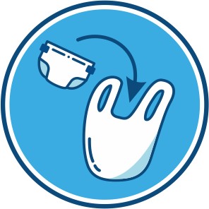 ПАКЕТЫ ДЛЯ ИСПОЛЬЗОВАННЫХ ПОДгузников BABYMAM 400 шт. 4 УП.