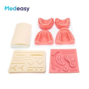 Учебный набор для наложения швов с силиконовой подушечкой для кожи и сеткой для студентов-медиков