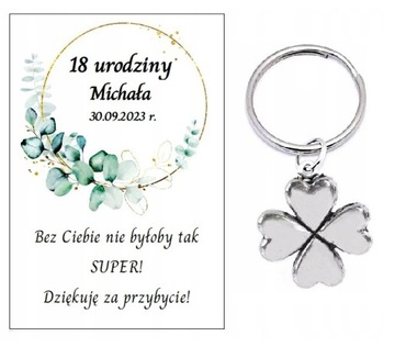 Благодарность для гостей ВОСЕМНАДЦАТЬ И БОЛЬШЕ брелок 18 ЛЕТ С ДНЕМ РОЖДЕНИЯ