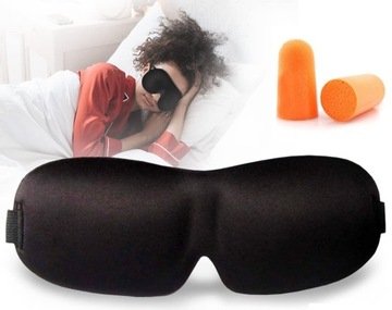 MASKA OPASKA NA OCZY DO SPANIA + ZATYCZKI DO USZU