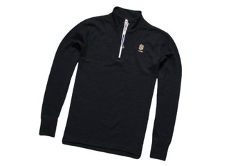 Snjor Zip Mock _ dwuwarstwowa koszulka z merynosów Merino Wool _ L
