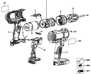 DeWALT SILNIK 18V WKRĘTARKI DCD771