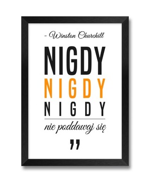 Ramka obraz plakat do domu salonu NIE PODDAWAJ SIĘ