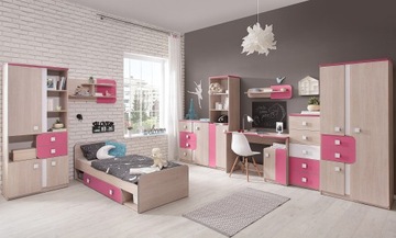 szafka mała szufladami komoda wąska wysoka Duo 04