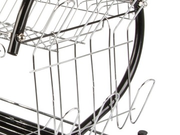 Сушилка стоячая для посуды и столовых приборов с двухуровневым сушилкой.