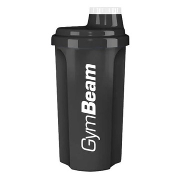 SZEJKER BIDON BEZ BPA SHAKER DO BIAŁKA I ODŻYWEK 700 ML- GymBeam czarny