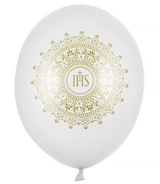 ШАРЫ ДЛЯ ПРИМАНИЯ x10 XXL украшение для первого причастия, святое причастие, белое