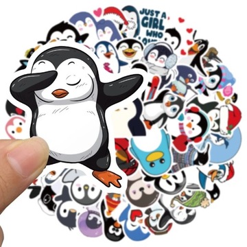 ZESTAW NAKLEJEK STICKERBOMB MIX PINGWINKI 50 szt