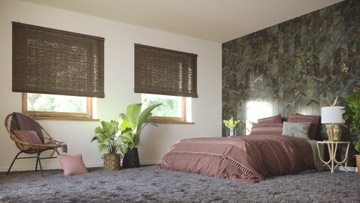 Римская штора, бамбуковая штора на окно, 80х160 см, ТЕМНО-КОРИЧНЕВЫЙ