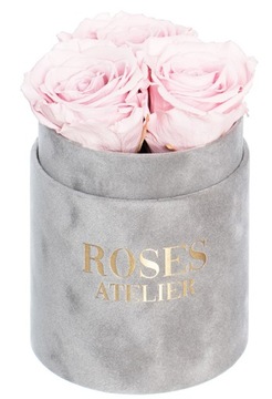 Цветочная коробка розовая ETERNAL ROSES от Roses Atelier