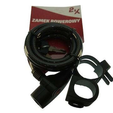 Zapięcie rowerowe 2K (Black, 10mmx1500mm)