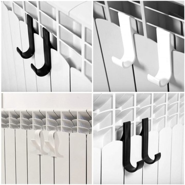 КРЮЧОК ДЛЯ РАДИАТОРА ВЕШКА ДЛЯ РАДИАТОРА ВАННОЙ, БЕЛАЯ НАБОР 2 шт. ПОЛОТЕНЦЕ