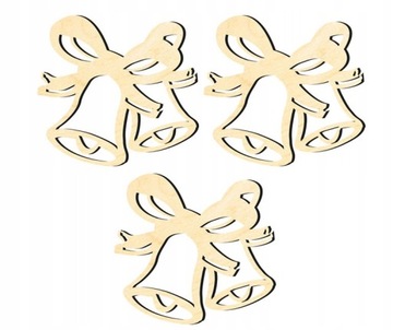 OZDOBY ŚWIĄTECZNE CHOINKOWE DREWNIANE Z53 3 szt.