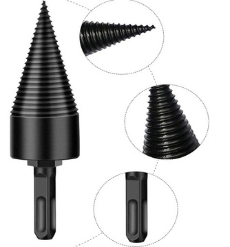 ВИНТ ДЛЯ РАСКОЛИВАНИЯ ДЕРЕВА СПИРАЛЬНАЯ СВЕРЛА 42мм 4 шт.