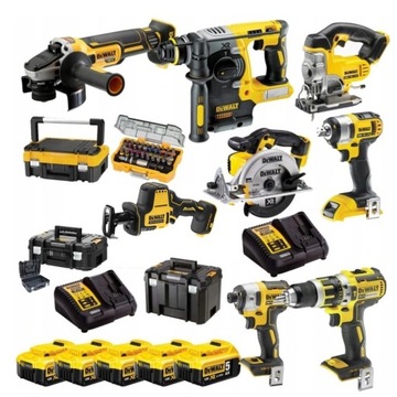 DEWALT ZESTAW NARZĘDZI COMBO 8 elem 18V 5x5.0Ah