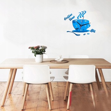 3D зеркальные настенные часы в форме кофейной чашки Moder