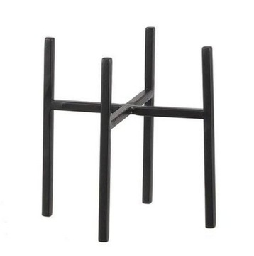 KWIETNIK STOJAK METALOWY CZARNY 16 CM