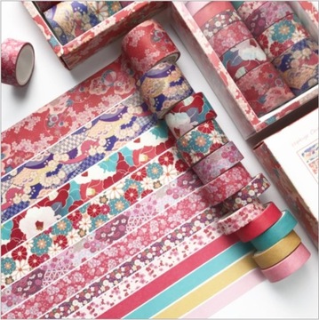 Taśma Papierowa Washi 12szt Kwiat Wiśni Sakura PL